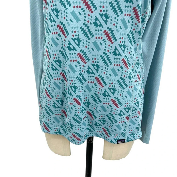 Patagonia Capilene Midweight Crewneck Top IceFall Big Sky Blue Size Medium - Picture 4 of 11